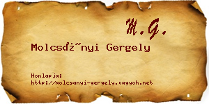 Molcsányi Gergely névjegykártya