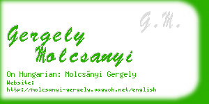 gergely molcsanyi business card